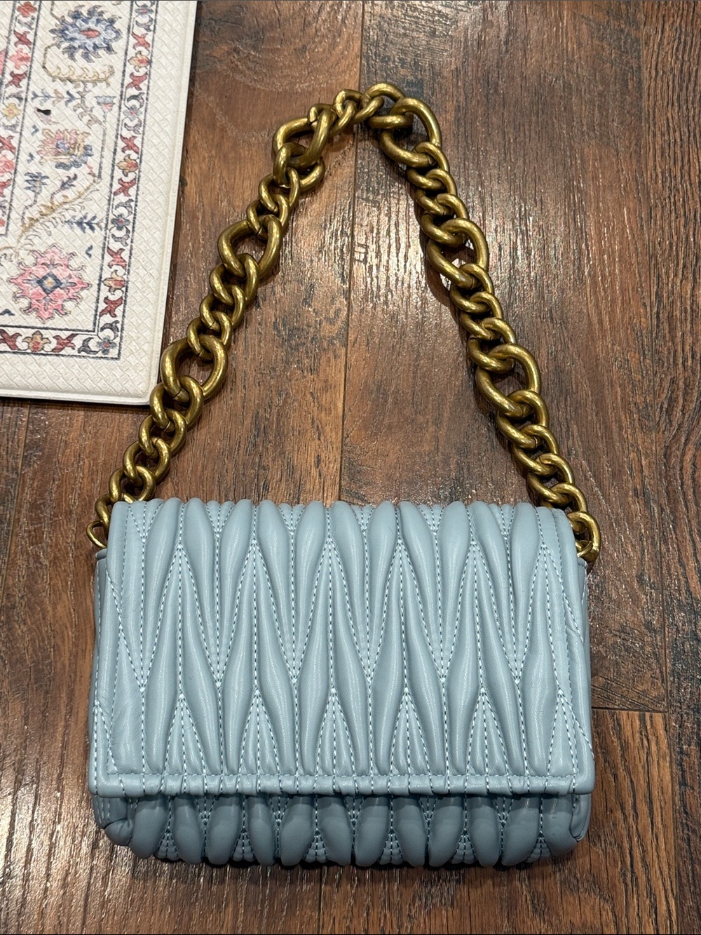 Montana West Shoulder Bag with Gold Chain